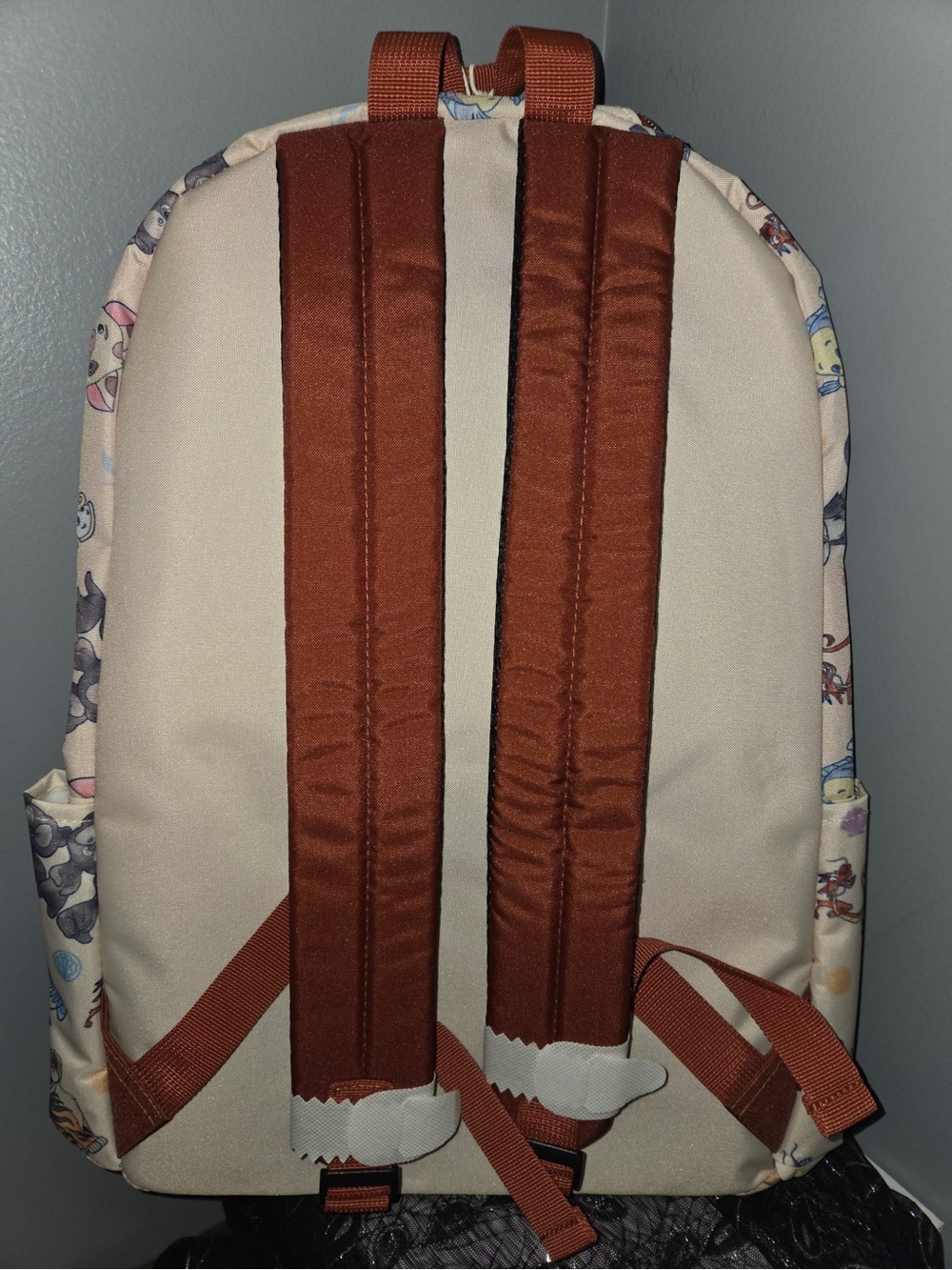 Loungefly Beige Kids Backpack with Brown Pocket and Character Print - Picture 3 of 4